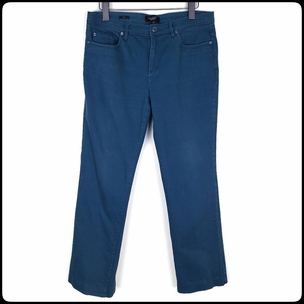 TALBOTS Women's Robin Egg Teal Blue Lycra Five Pocket Bootcut Jeans Size: 8 EUC